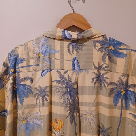 Tommy Bahama Vintage Silk Hawaiian Tropical Camp Shirt Loop Collar Size XL - Picture 5 of 7